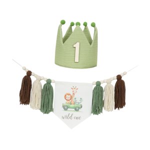 Bothyi - Sombrero De Corona, Decoración Del Hogar, Accesorios De Cumpleaños, Accesorios Para Fotos, Trona, Pancarta Con Número, Sombrero