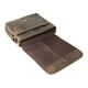 thumbnail image 3 of Bolso Bandolera de cuero grueso natural, café oscuro. Franz Mossi, 3 of 3