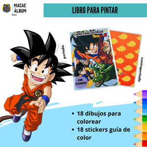 Macae - Libro Para Pintar Dragón Ball Z Con Stickers