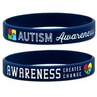 Pulseras Inkstone De Silicona Para Concientizar Sobre El Autismo, Paquete De 6