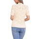 thumbnail image 3 of INSPIRE CHIC Top de Encaje Floral para Mujer Cuello Simulado Manga Corta Abullonada Blusa Elegante de Encaje Talla XL Albaricoque, 3 of 6