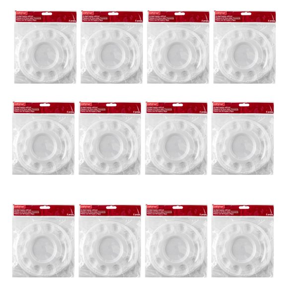 Paleta de Pintura Craft Smart 12 Unidades de Plástico con 10 Compartimentos