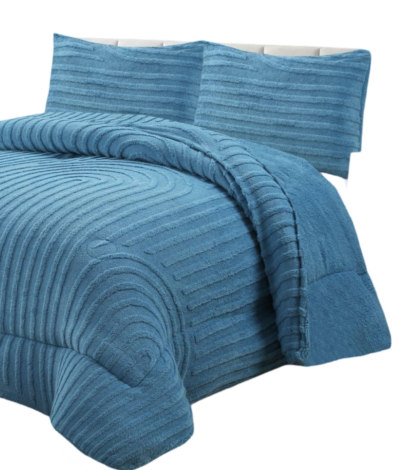 Todo Para El Hogar - Cubrecama Grueso Para Invierno King - Super King Celeste