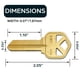 thumbnail image 3 of Llaves en blanco SUMMIT DOORWARE KW1 de latón, paquete de 10, 3 of 7