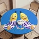 thumbnail image 5 of Bananas en pijamas-theme Fitted Round Tablecloths Elastic Edged Table Covers Waterproof Table Cloth for Kitchen Holiday Party Tables Decor 150cm, 5 of 6