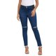 thumbnail image 1 of INSPIRE CHIC Pantalones Vaqueros Ajustados para Mujeres Embarazadas con Panel Lateral de Cintura Alta y Rasgados, Pantalones de Mezclilla Altamente Elásticos con Bolsillos 2026 Azul Profundo Medio, 1 of 6