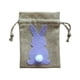 thumbnail image 3 of Bolsa De Arpillera Con Cordón De Decoración De Conejito De Pascua 14x10cm Favores De Fiesta Reutilizable Púrpura, 3 of 3