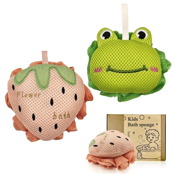 Esponja de Baño Dewlavelle Rana y Fresa - Pack de 2