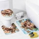 thumbnail image 4 of País de Donkey Kong-theme 4-Piece Shower Curtain Set with Rugs, Waterproof Bathroom Decor Set Includes Bath Mat, U-Shaped Rug, Toilet Lid Cover and Curtain with Hooks, 4 of 6