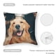 thumbnail image 5 of Golden Retriever Fundas de almohada de terciopelo con tema, regalos de funda de almohada, decoración para el hogar, cojín de lanzar, regalo de cumpleaños para fans y parejas.50*50cm., 5 of 6