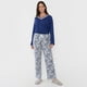 thumbnail image 4 of Pijama Mujer Largo Encaje Navy Corona, 4 of 5