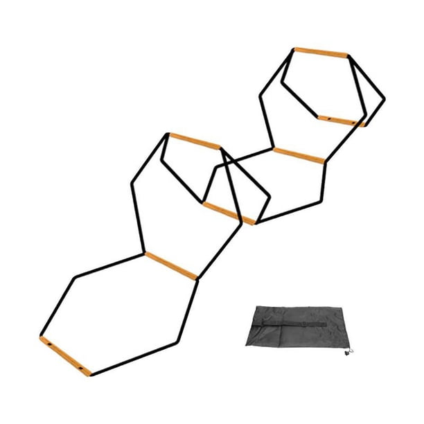 Escalera de Agilidad para Fútbol, Escalera de Velocidad Multifunción con Bolsa de Transporte, Escalera de Entrenamiento para Fútbol, Escalera de Juego 6 cuadrículas