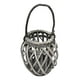 thumbnail image 2 of Candelabro Porta Vela Mimbre Rustico Gris Terraza Decoracion, 2 of 7