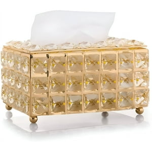 Genérico - Caja Cofre Cristal Soporte Pañuelos Rectangular Hogar Lau
