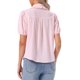 thumbnail image 3 of INSPIRE CHIC Blusa de Manga Corta de Algodón para Mujer con Cuello Peter Pan y Panel de Crochet con Botones XL Rosa Claro, 3 of 6
