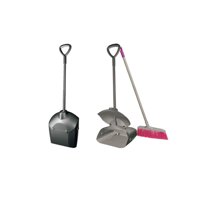 Imahe - Pala Basura Aluminio C/Tapa Negra Y Escoba