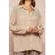 thumbnail image 4 of Compra y Obtén una Camisa Tejida Arrugada con Cuello Básico - Marrón - M, 4 of 8