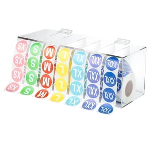 Magideal - Dispensador De Etiquetas Adhesivas Para Tallas De Ropa (3500 Unidades) Para Faldas, Camisetas, Sudaderas Y Pantalones.