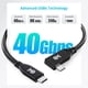 thumbnail image 2 of Cable USB4 Matters, 40 Gbps, ángulo recto, 1 m, Thunderbolt 4, 2 of 7