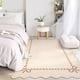 thumbnail image 2 of Alfombra GarveeHome con lazo festoneado, 150 x 210 cm, color beige, lavable, 2 of 8