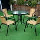 thumbnail image 4 of Pack 4 Silla De Terraza Ratán Sintético y Acero Beige, 4 of 6