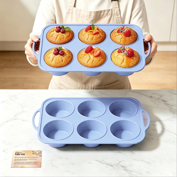 Molde para muffins de silicona Vnray 2 piezas 38 cm con marco de metal