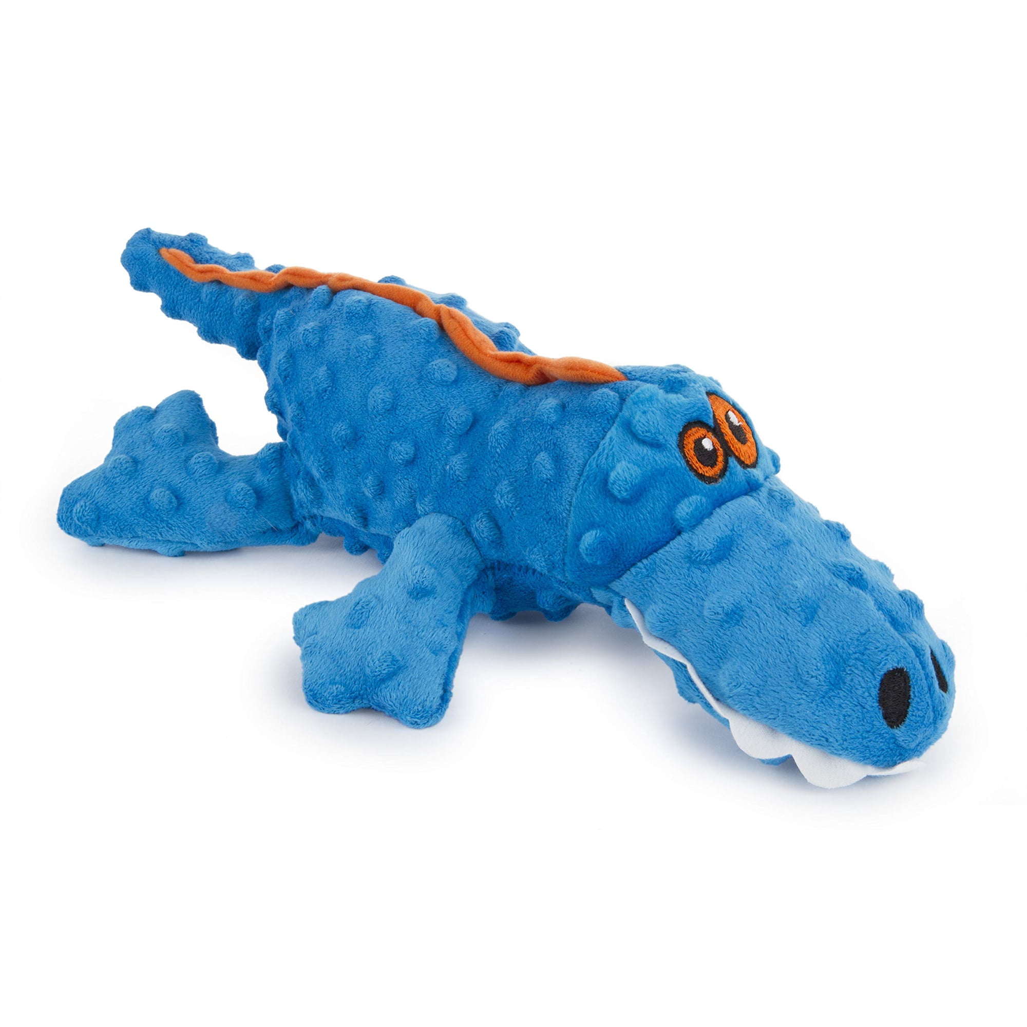 Juguete De Peluche Para Perros Godog Gators Con Protector Para Masticar, Azul, Tamaño Grande