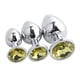 thumbnail image 2 of Pesas De Acero Inoxidable Plug Anal Stopper Jeweled Juguetes Para Adultos Amarillo Claro, 2 of 5