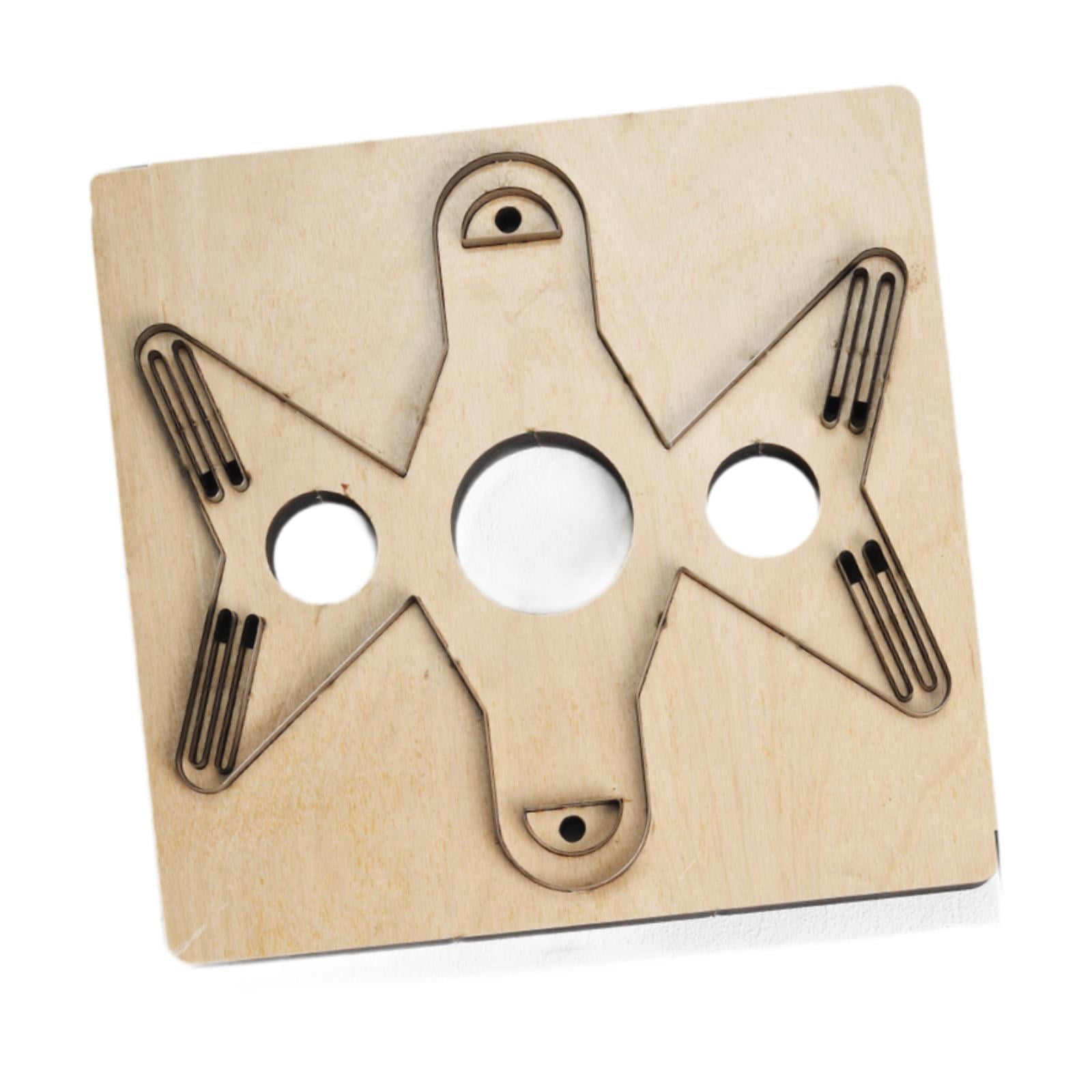 Magideal - Troquel De Corte De Cuero De Madera, Modelo De Corte Artesanal De Cuero, Plantilla De Corte Hecha A Mano, Herramienta De Perforación Multifunción Para