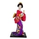 thumbnail image 3 of Figuras en Miniatura de Muñeca Geisha Japonesa de 30 Cm, Estatua de Niña, Escultura de Figura Coleccionable de Geisha Asiática para Escritorio, Dormit , Rojo purpura, 3 of 5