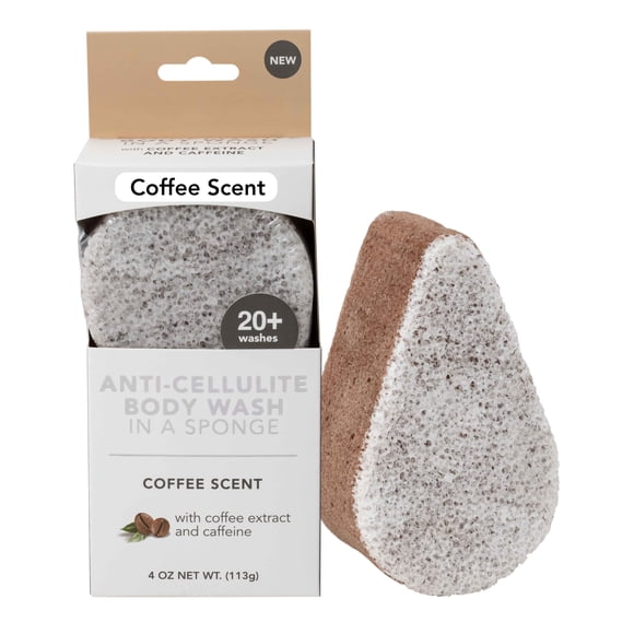 Esponja de gel corporal, esponjosa, anticelulítica, café, más de 20 lavados