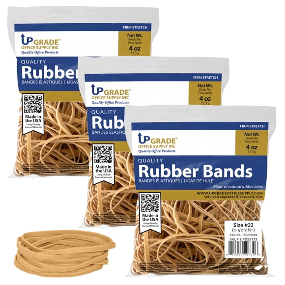 Gomas elásticas Upgrade Office Supply tamaño 33 – paquete de 175 unidades