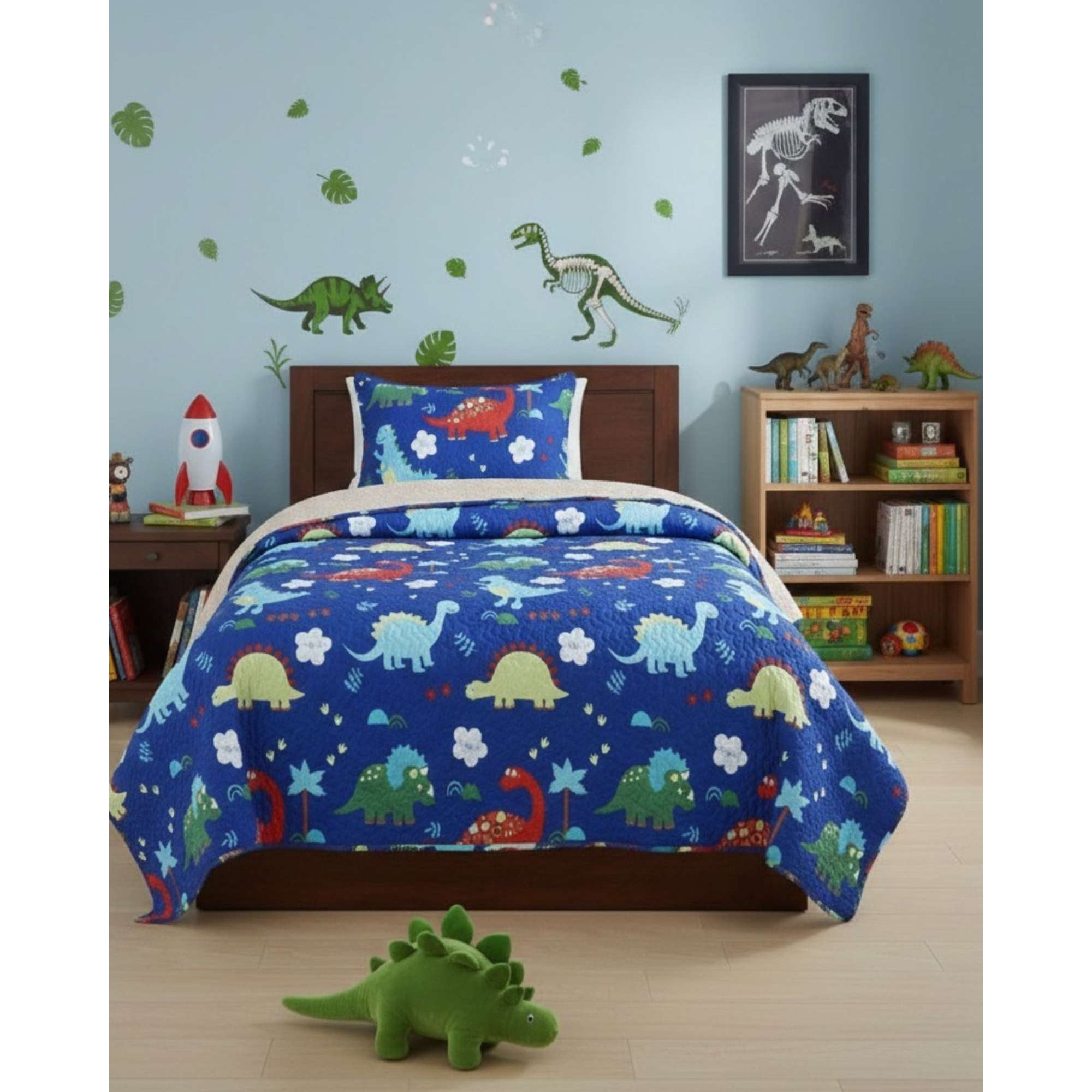 Imac Hogar - Cubrecama Infantil Quilt Sherpa Otoño Invierno Plaza Y Media