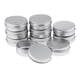 thumbnail image 4 of 10x 60ml cosméticos de aluminio redondos crema bálsamo de labios vacíos contenedores tarros de plata de esta?o, 4 of 5