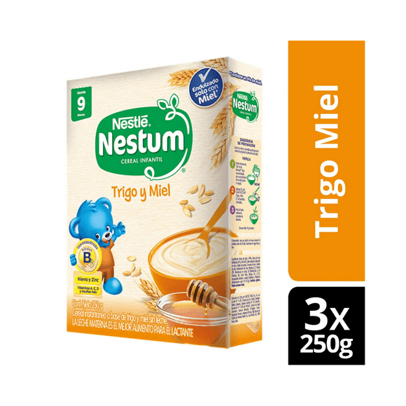 Pack x3 cereal infantil Nestum® trigo y miel 250g