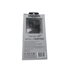 Daewoo - Cargador Usb Pd20W Di-Pd202-Eu Salida Usb-C + Usb-A