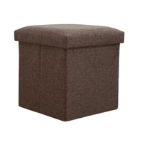Puff Silla Cubo Belug Organizador Plegable Chico Marron