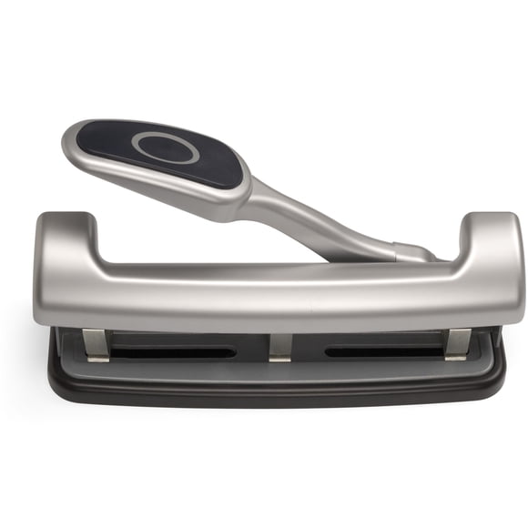 Perforadora de tres orificios Officemate EZ Lever, ajustable, 25 hojas