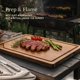 thumbnail image 3 of Kikcoin Food Safe Acacia Wood Cutting Board Set, Reversible, 3 of 3