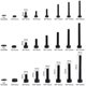 thumbnail image 5 of Kit de 1080 tornillos de cabeza hueca hexagonal de acero al carbono M2, M3 y M4 con surtido de tuercas (negro), 5 of 6