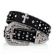 thumbnail image 1 of Rhinestone Cross Rivet Belt with Engraved Buckle - Hip Hop, Jeans, Pants, Western, Cowboy, Cowgirl Belts, 1 of 4
