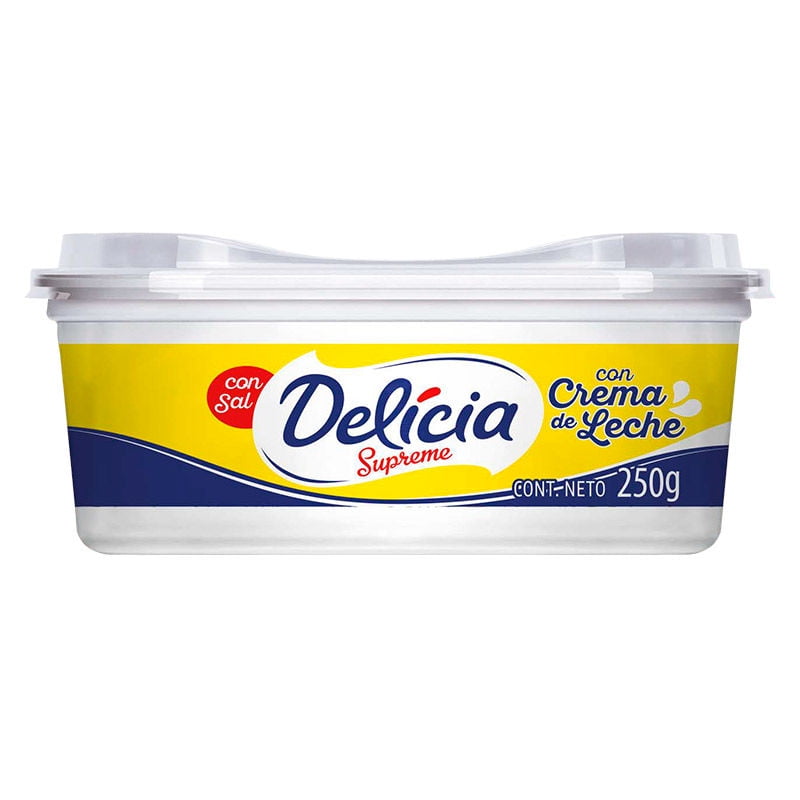 Margarina Vegetal Con Crema De Leche 250 g Delicia Supreme