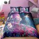 thumbnail image 1 of Flowers Floral Starry Sky Print Quilt Duvet Cover Set Home Textiles Bedspread3-Piece Bedding Set, 1 of 5