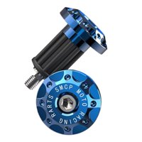 Magideal - 2 Uds. Tapones Universales Para Manilr De Motocicleta, Piezas Antivibración, Manilr De Aleación De Aluminio, Tapón De Extremo De Barra Para , Azul