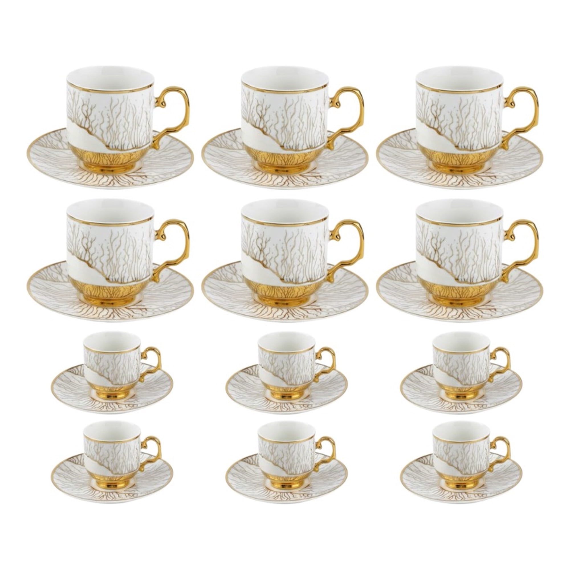 Genérico - Juego Vajilla Tazas Platillos Diseño Artístico Mesa Jhn