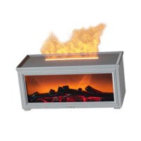 Bothyi - Usb Colorido Efecto De Llama De La Llama Lectura Del Difusor De Aceite Esencial Con Control Remoto White