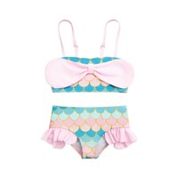 Bothyi - Bikini De Traje De Baño De Niña De Dos Piezas Para Parques Acuáticos Bañarse Actividades Acuáticas 90 Cm