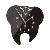 Bothyi - Relojes De Pared De Acrílico Modernos, Decorativos Silenciosos Para Cocina, Oficina, Negro