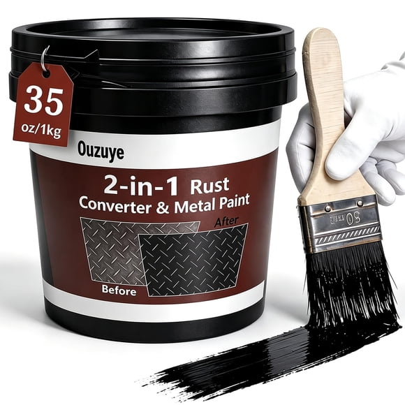 Convertidor de óxido Ouzuye 1 kg negro 2 en 1 (pintura imprimadora)