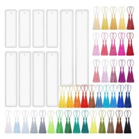 Magideal - Herramienta De Fabricación De Marcapáginas De Silicona Rectangular Con Decoración De Borlas, Marcapáginas Colgante Artesanal Diy Reutilizable, Modelo